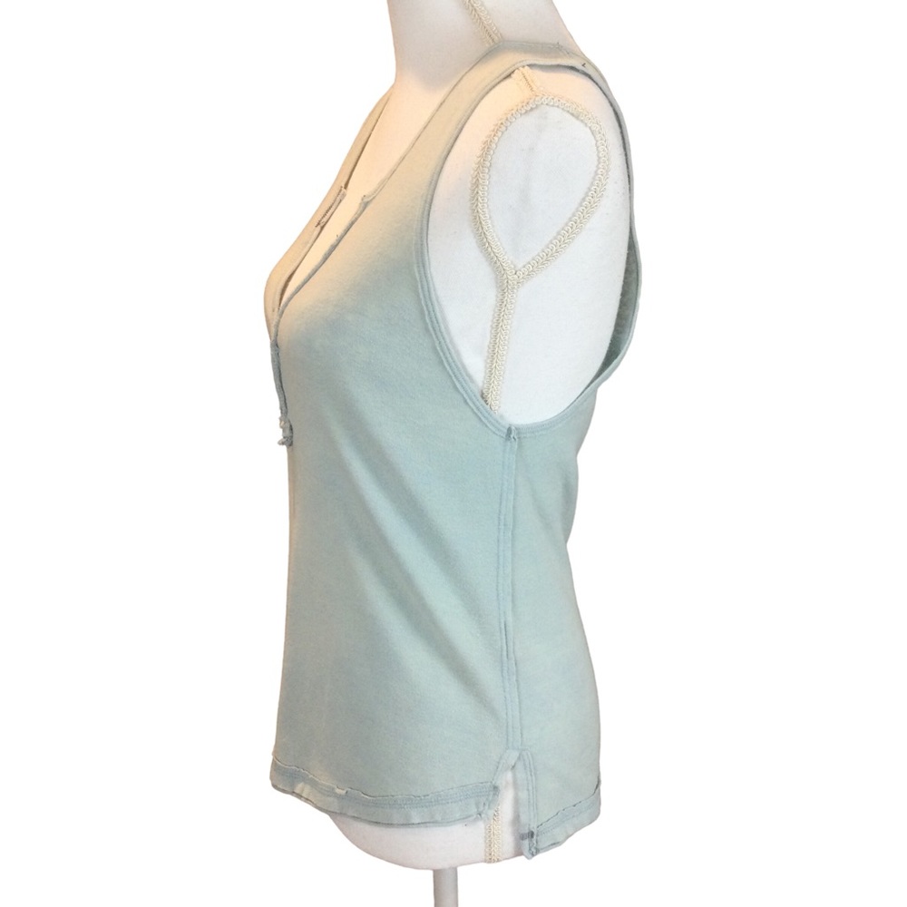 Free People We The Free Shake It Up Light Blue Tank Tee Size Medium - Picture 8 of 13